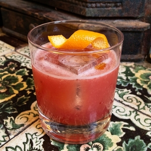 An image of the 202 Steps cocktail submitted by Toby that contains Tangerine, Bourbon, Simple Syrup, Orange Bitters and Orange
