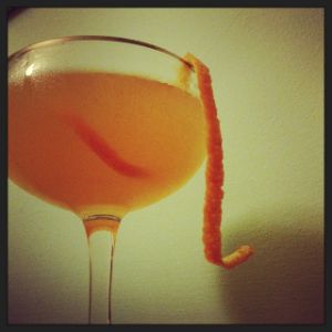 An Instagram of the Abbey Cocktail cocktail submitted by n0tquitethere that contains London Dry Gin, Lillet Blanc, Orange, Angostura Bitters and Orange