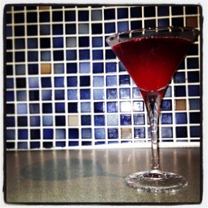 An Instagram of the American Beauty cocktail submitted by n0tquitethere that contains Crème de Menthe, Orange, Grenadine, Dry Vermouth, Brandy and LBV Port