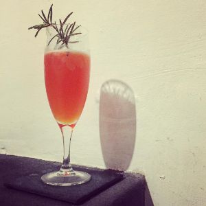 An Instagram of the Apparent Sour cocktail submitted by n0tquitethere that contains Aperol, Lime, St Germain and Rosemary