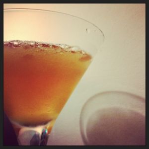 An Instagram of the Apry cocktail submitted by n0tquitethere that contains Bourbon, Rye Whiskey, Apricot Brandy, Drambuie and Lemon