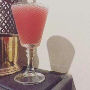 An Instagram of the Bella Luna cocktail submitted by n0tquitethere that contains London Dry Gin, St Germain, Crème Yvette, Lemon and Simple Syrup