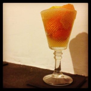 An Instagram of the Brandy Crusta cocktail submitted by n0tquitethere that contains Cognac, Lemon, Maraschino Liqueur, Curaçao Triple Sec, Caster Sugar, Lemon, Orange and Lemon