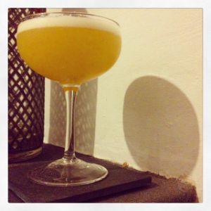 An Instagram of the Brassy Blond cocktail submitted by n0tquitethere that contains Lemon Vodka, Pineapple Juice and Curaçao Triple Sec