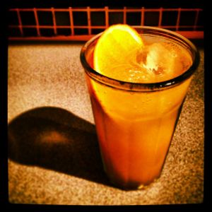 An Instagram of the Brighton Punch cocktail submitted by n0tquitethere that contains Bourbon, Cognac, Benedictine DOM, Orange, Lemon and Soda Water