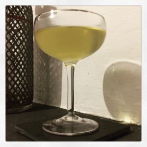 An Instagram of the Broadmoor cocktail submitted by n0tquitethere that contains Blended Scotch, Green Chartreuse, Simple Syrup and Orange Bitters