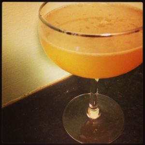 An Instagram of the Brown Derby cocktail submitted by n0tquitethere that contains Bourbon, Grapefruit and Honey Syrup