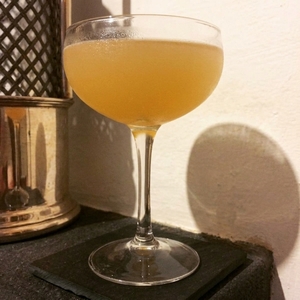 An image of the Cameron's Kick cocktail submitted by Toby that contains Blended Scotch, Irish Whiskey, Lemon and Orange Bitters