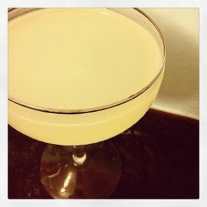 An image of the Chelsea Sidecar cocktail submitted by Toby that contains London Dry Gin, Curaçao Triple Sec, Lemon and Lemon