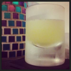 An Instagram of the Chutes & Ladders cocktail submitted by n0tquitethere that contains Blanco Tequila, Swedish Flaggpunsch, Cocchi Americano, Lime and Orange