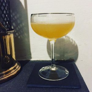 An Instagram of the Deauville cocktail submitted by n0tquitethere that contains Brandy, Apple Brandy, Curaçao Triple Sec and Lemon