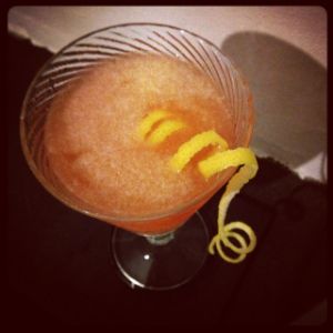 An Instagram of the The Division Bell cocktail submitted by n0tquitethere that contains Mezcal, Aperol, Maraschino Liqueur, Lime and Grapefruit