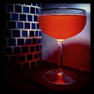 An Instagram of the Don Alberto cocktail submitted by n0tquitethere that contains Pisco, Sweet Vermouth, Curaçao Triple Sec and Grenadine