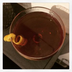 An Instagram of the Duboudreau Cocktail cocktail submitted by n0tquitethere that contains Rye Whiskey, Dubonnet Rouge, Fernet Branca, St Germain and Lemon