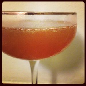 An Instagram of the Edgewood cocktail submitted by n0tquitethere that contains London Dry Gin, Grapefruit, Punt e Mes, Lillet Blanc and Salt