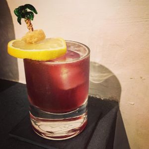 An Instagram of the El Diablo cocktail submitted by n0tquitethere that contains Blanco Tequila, Ginger Beer, Crème de Cassis, Lemon, Lemon and Crystallised Ginger