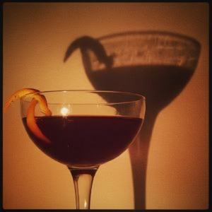 An image of the Fall Back cocktail submitted by n0tquitethere that contains Rye Whiskey, Apple Brandy, Amaro Nonino, Sweet Vermouth, Peychauds Bitters and Orange
