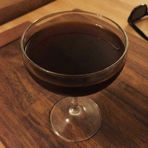 An image of the Flamenco cocktail submitted by Toby that contains Amontillado Sherry, Genever, Orange, Lemon, Orgeat Syrup and Angostura Bitters