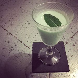 An Instagram of the Grasshopper cocktail submitted by n0tquitethere that contains Mint, Crème de Menthe, Crème de Cacao Blanc and Cream