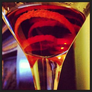 An Instagram of the Hanky Panky cocktail submitted by n0tquitethere that contains London Dry Gin, Sweet Vermouth, Fernet Branca and Orange