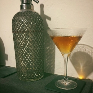 An image of the Hell's Kitchen cocktail submitted by Toby that contains Irish Whiskey and Sweet Vermouth