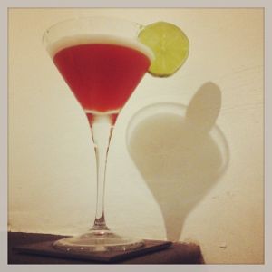 An Instagram of the La Florida Cocktail cocktail submitted by n0tquitethere that contains Gold Rum, Lime, Crème de Cacao Blanc, Sweet Vermouth, Grenadine and Lime