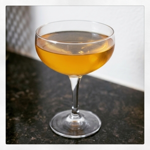 An image of the Mainbrace cocktail submitted by Toby that contains London Dry Gin, Curaçao Triple Sec and Grape Juice