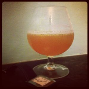 An Instagram of the Mansion in the Sky cocktail submitted by n0tquitethere that contains Bourbon, Lemon, Apricot Brandy, Falernum, Kümmel and Angostura Bitters