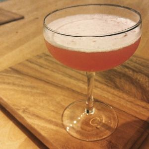 An Instagram of the Mary Pickford cocktail submitted by n0tquitethere that contains Gold Rum, Pineapple Juice, Maraschino Liqueur and Grenadine