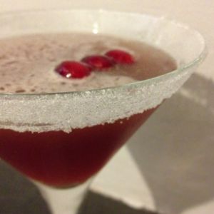 An Instagram of the Metropolitan cocktail submitted by n0tquitethere that contains Lemon Vodka, Crème de Framboise, Cranberry Juice, Orange, Lemon, Caster Sugar and Cranberries