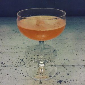 An Instagram of the Missing Link cocktail submitted by n0tquitethere that contains Dark Rum, Curaçao Triple Sec and Lemon