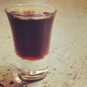 An Instagram of the Negrita cocktail submitted by n0tquitethere that contains Pisco, Coffee Liqueur and Espresso