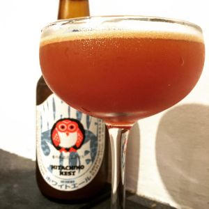 An Instagram of the Newfangled cocktail submitted by n0tquitethere that contains Bourbon, Simple Syrup, Angostura Bitters, Orange, Cocktail Cherry and Belgian White / Witbier