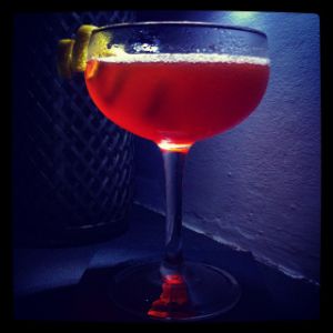 An Instagram of the On The Boulevard cocktail submitted by n0tquitethere that contains Bourbon, Aperol, Crème de Cassis, Lemon and Lemon