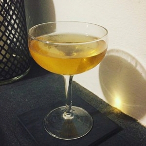 An image of the Pick-Me-Up cocktail submitted by Toby that contains Cognac, Dry Vermouth and Absinthe