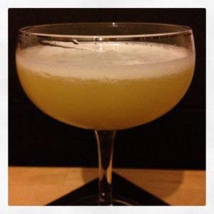 An Instagram of the Pineapple Project cocktail submitted by n0tquitethere that contains Pineapple Juice, Green Chartreuse, Yellow Chartreuse, Single Malt Scotch, Maraschino Liqueur, Lemon and Absinthe