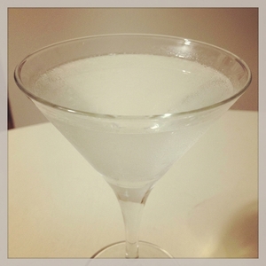 An image of the Pink Gin cocktail submitted by Toby that contains London Dry Gin and Angostura Bitters