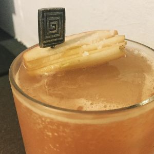 An Instagram of the Remember Maine cocktail submitted by n0tquitethere that contains Agricole Rhum, Apple Juice, Allspice Dram, Angostura Bitters and Apple