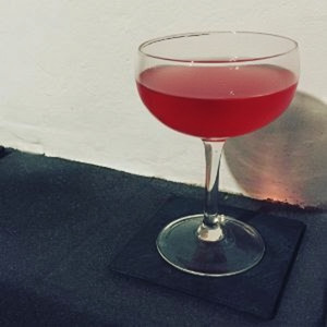 An image of the Rose cocktail submitted by Toby that contains London Dry Gin, Cherry Brandy, Orange Bitters and Cocktail Cherry