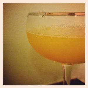 An Instagram of the Royal Stinger cocktail submitted by n0tquitethere that contains Cognac, Benedictine DOM, Orange and Absinthe