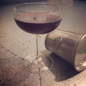 An Instagram of the Royal Toast cocktail submitted by n0tquitethere that contains Plain Vodka, Cherry Brandy and Dry Vermouth