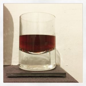 An Instagram of the Rum Brooklyn cocktail submitted by n0tquitethere that contains Agricole Rhum, Gold Rum, Amer Picon, Punt e Mes, Maraschino Liqueur, Sweet Vermouth, Aromatic Bitters and Orange