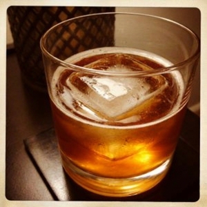 An image of the Rusty Nail cocktail submitted by Toby that contains Blended Scotch and Drambuie