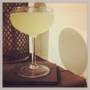 An Instagram of the Settler cocktail submitted by n0tquitethere that contains Brandy, Lemon, Kümmel and Caster Sugar