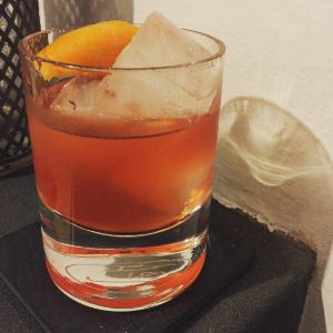 An Instagram of the Tarzan Boy cocktail submitted by n0tquitethere that contains Agricole Rhum, Dry Vermouth, Turin Bitters, Passion Fruit Syrup, Simple Syrup and Orange