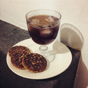 An image of the The Coffee Cocktail cocktail submitted by n0tquitethere that contains Cognac, LBV Port, Egg, Caster Sugar and Nutmeg