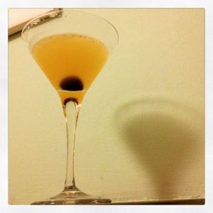 An Instagram of the The Gloucester cocktail submitted by n0tquitethere that contains Blended Scotch, Drambuie, Orange and Cocktail Cherry