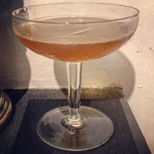 An Instagram of the Tulip Cocktail cocktail submitted by n0tquitethere that contains Apple Brandy, Sweet Vermouth, Apricot Brandy and Lemon