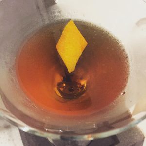 An Instagram of the Valentino cocktail submitted by n0tquitethere that contains London Dry Gin, Turin Bitters, Sweet Vermouth and Orange