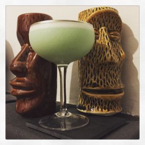 An Instagram of the Vicious Virgin #2 cocktail submitted by n0tquitethere that contains Lime, Grapefruit, Orgeat Syrup, Blue Curaçao, White Rum and Blanco Tequila